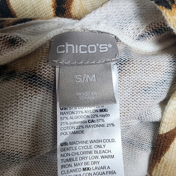 Chico's Animal Print Knit Shawl Wrap (S/M) - Picture 6 of 6